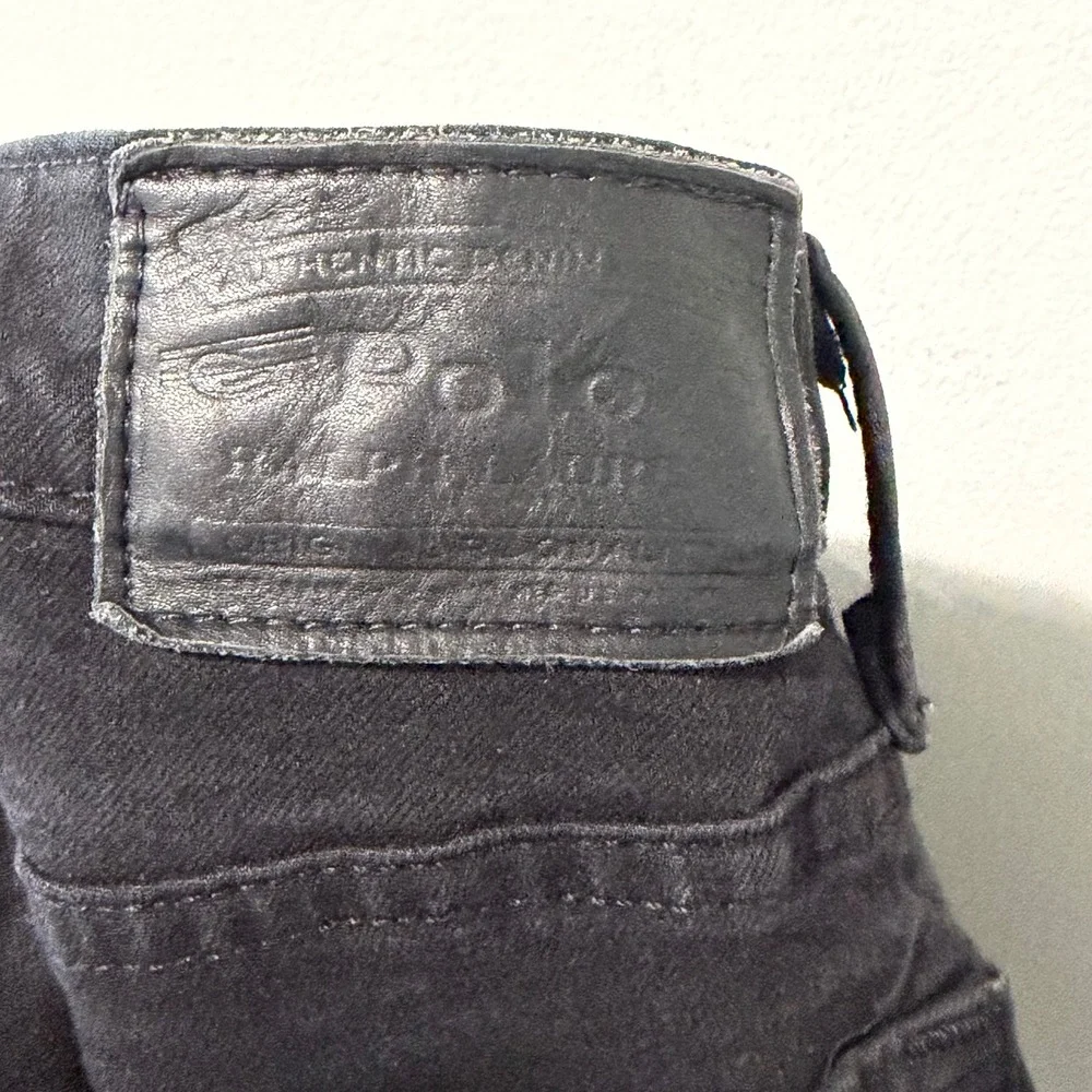 Polo Ralph Lauren Varick Slim Straight Pants Mens 36x32 Black Stretch Preppy